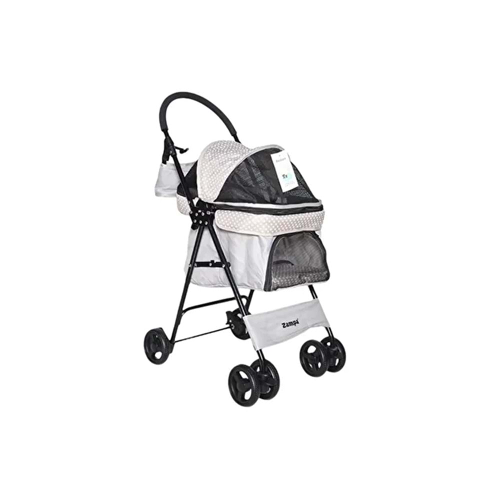 ZAMPA PEREZ KEDİ&KÖPEK ARABASI GRİ 42x63x89CM