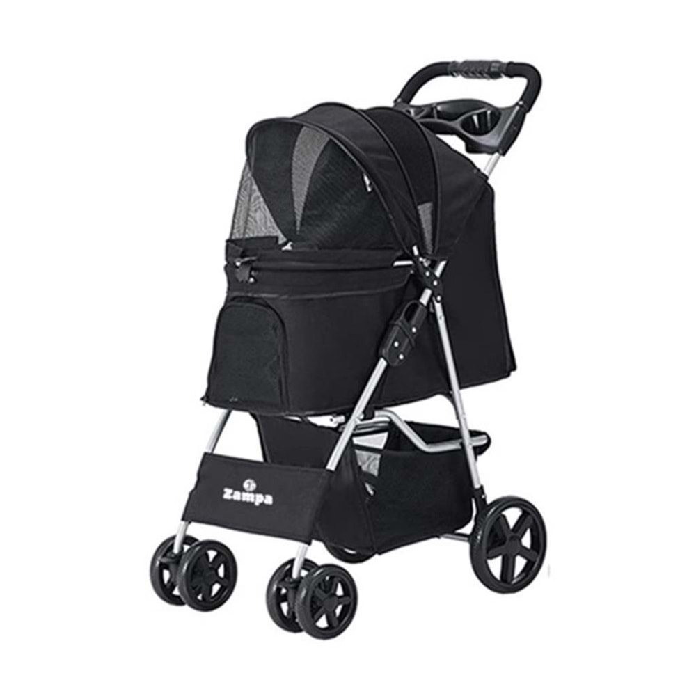 ZAMPA FAVORİTE KEDİ&KÖPEK ARABASI SİYAH 46x78x99CM