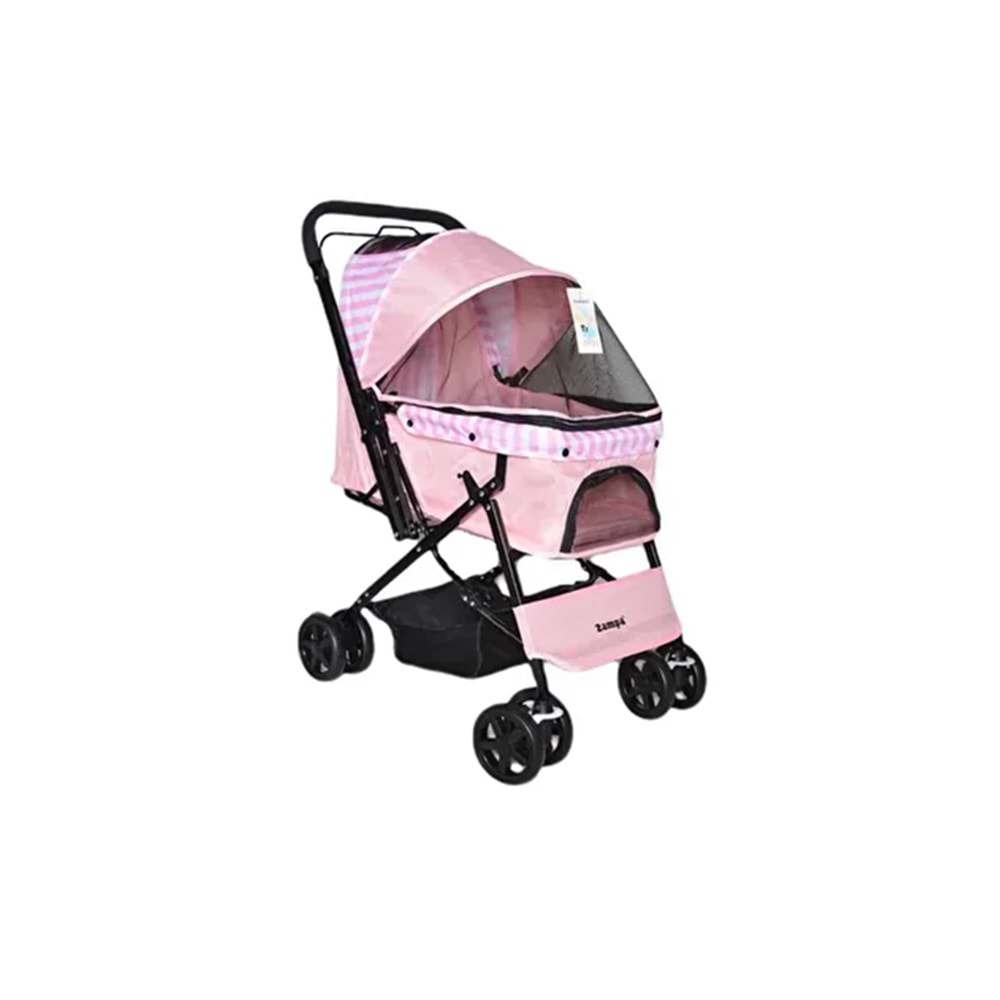 ZAMPA NOVA KEDİ&KÖPEK ARABASI PEMBE 52x76,5x95CM