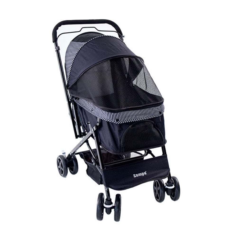 ZAMPA NOVA KEDİ&KÖPEK ARABASI SİYAH 52x76,5x95cm