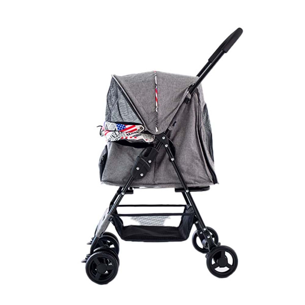 ZAMPASHOWTİME KEDİ&KÖPEK ARABASI GRİ 42x69,5x88CM