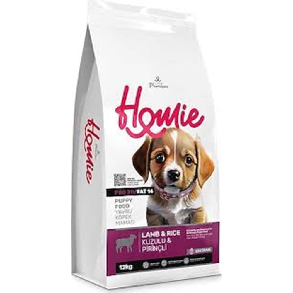 HOMİE Puppy Lamb&Rice Low Graın 12kg