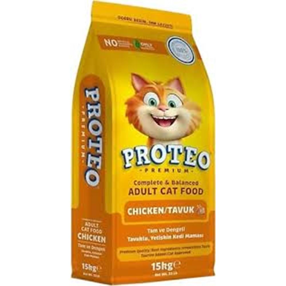 PROTEO TAVUKLU KEDİ MAMASI 15KG