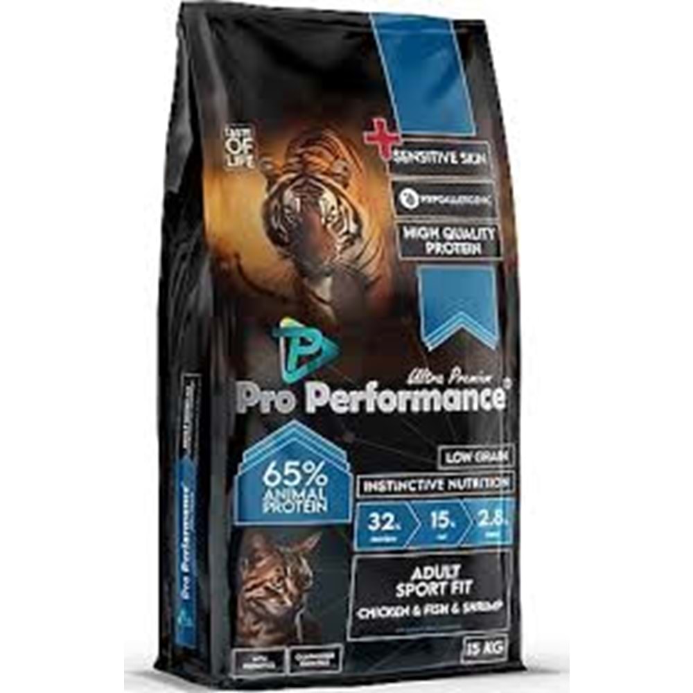 PRO PERFORMANCE ADULT CAT SPORT FIT TAVUK SOMON KARİDES 15KG