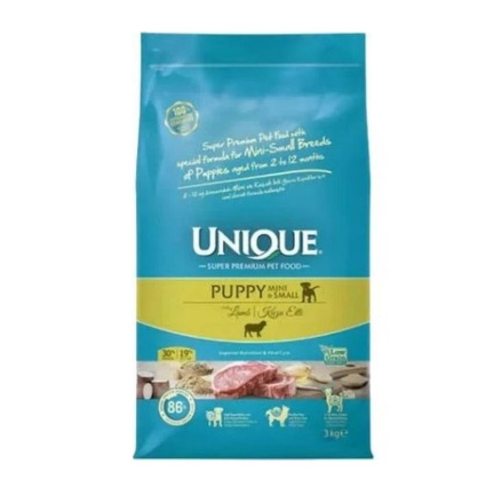Unıque Mini & Small Puppy Kuzu Etli Köpek 3KG