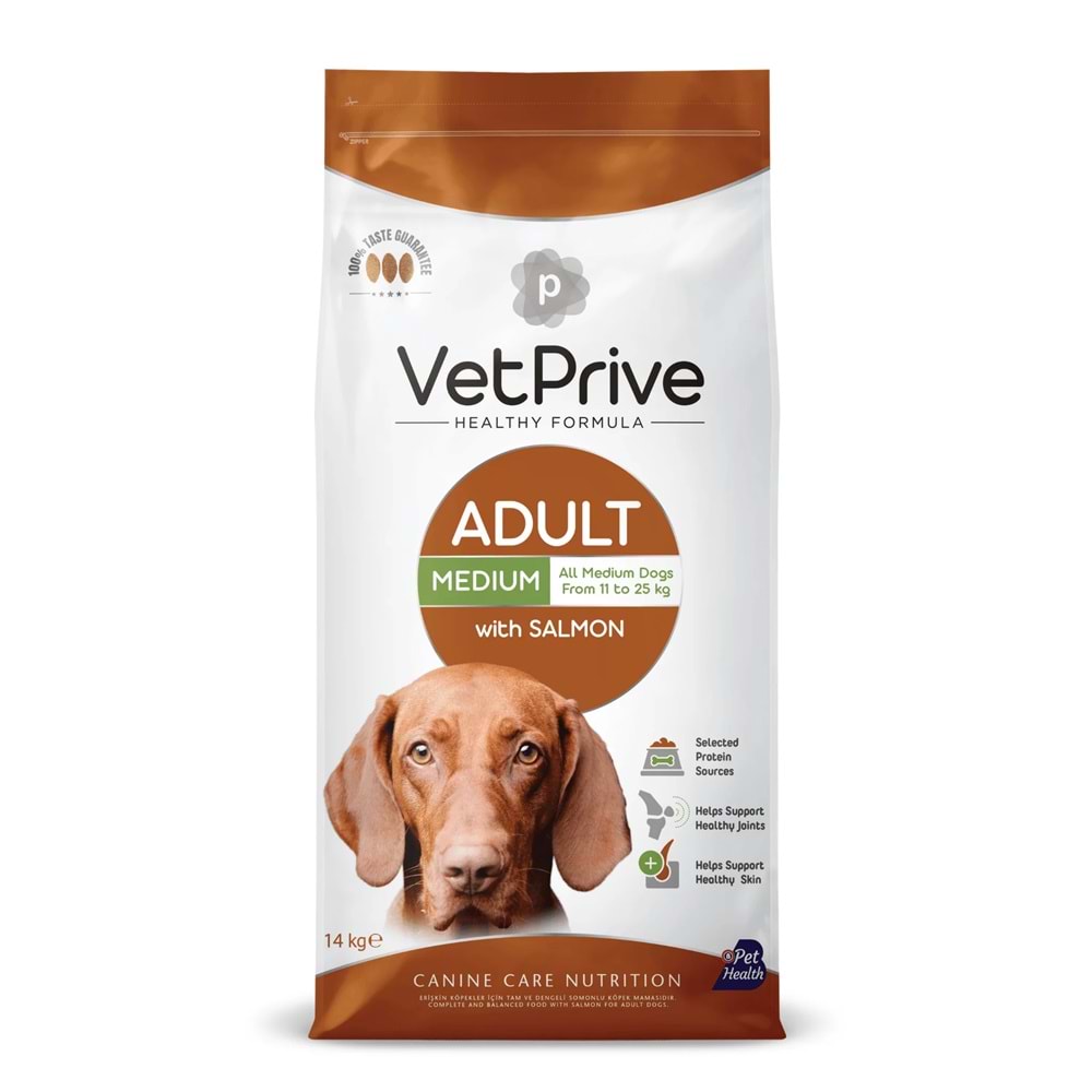 Vet Prıve Dog Adult Medıum Wıth Salmon 14kg