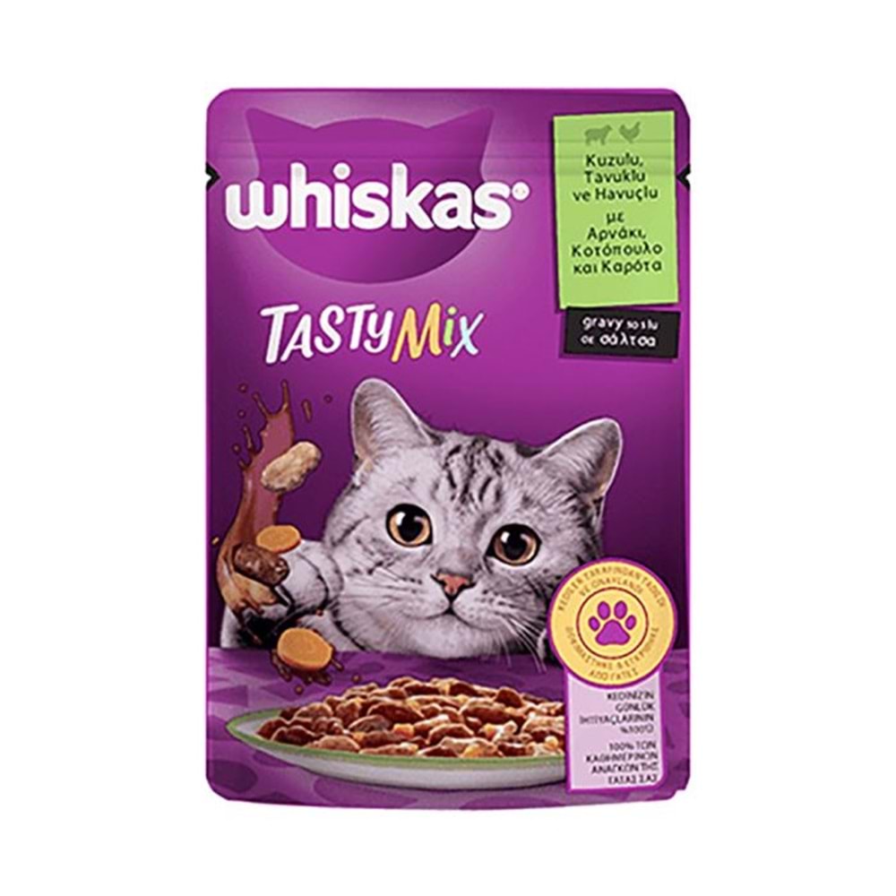 Whiskas Kuzulu Tavuklu Havuçlu 85gr Puch