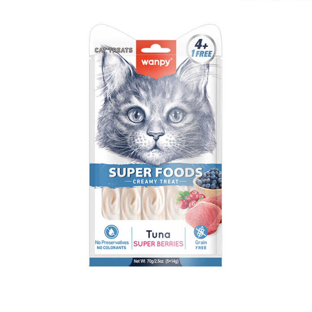 WANPY SUPERFOOD TUNA SUPER BERRİES KREMA 5X14G