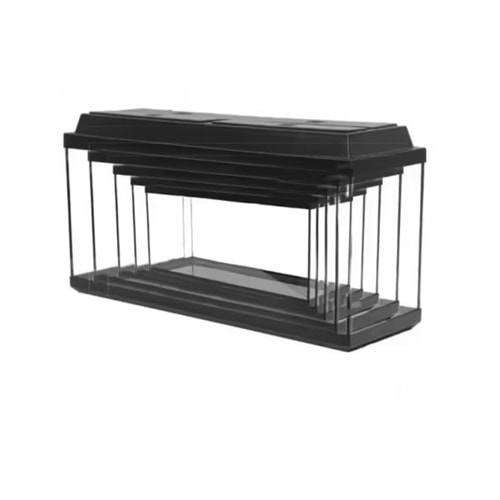 5Li Set Düz Akvaryum Siyah