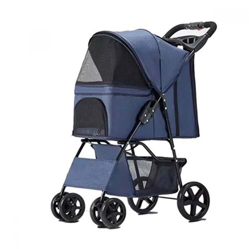 ZAMPA FAVORİTE KEDİ&KÖPEK ARABASI LACİVERT 46x78x99CM