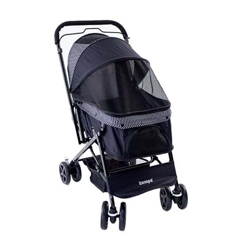 ZAMPA NOVA KEDİ&KÖPEK ARABASI SİYAH 52x76,5x95cm