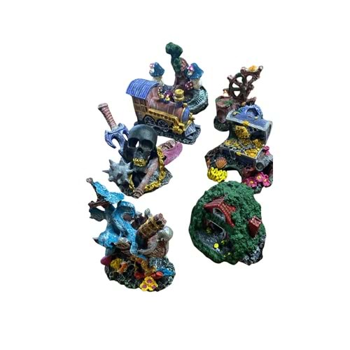 Akvaryum Orta Boy Dekor KOLİ 20Lİ