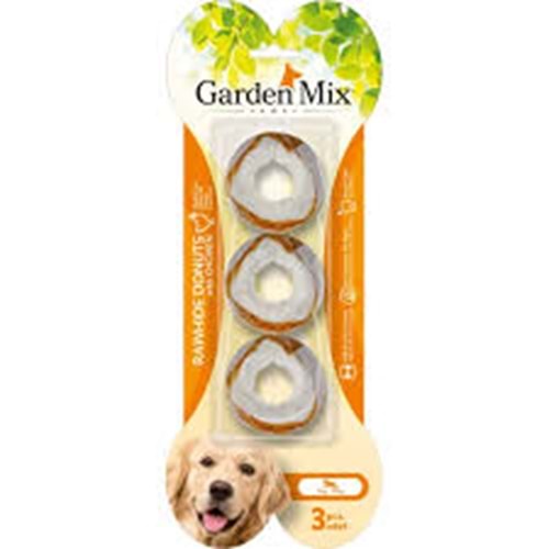 GARDENMİX TAVUKLU DONUT KEMİK 3LÜ 6,3CM