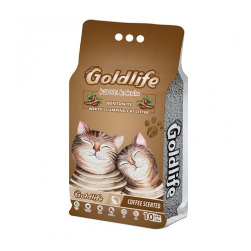 Goldlife Kahveli Kedi Kumu 10lt