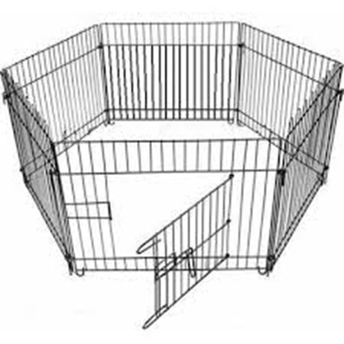 Orta Boy Siyah Metal Köpek Çiti 60x55