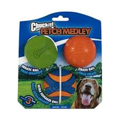 CHUCKİT FETCH MEDLEY GEN2 3lü Köpek Topu Orta