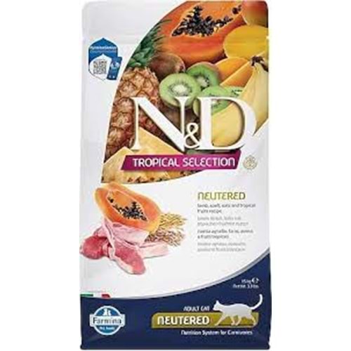 N&D CAT TROPICAL SELECTION Lamb Neutered 1.5kg