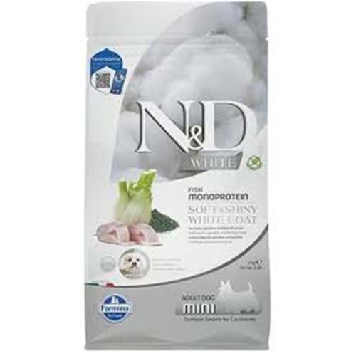 ND TREAT WHITE DOG Sea Bass Rıce Spru Adult Med/Max