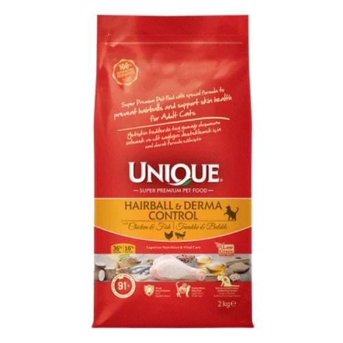 Unıque Hairball & Derma Control Tavuklu 2KG