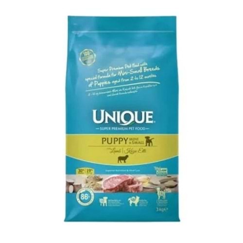 Unıque Mini & Small Puppy Kuzu Etli Köpek 3KG