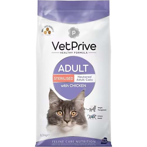 Vet Prıve Cat Adult Sterılsed Wıth Chıcken 1,5kg