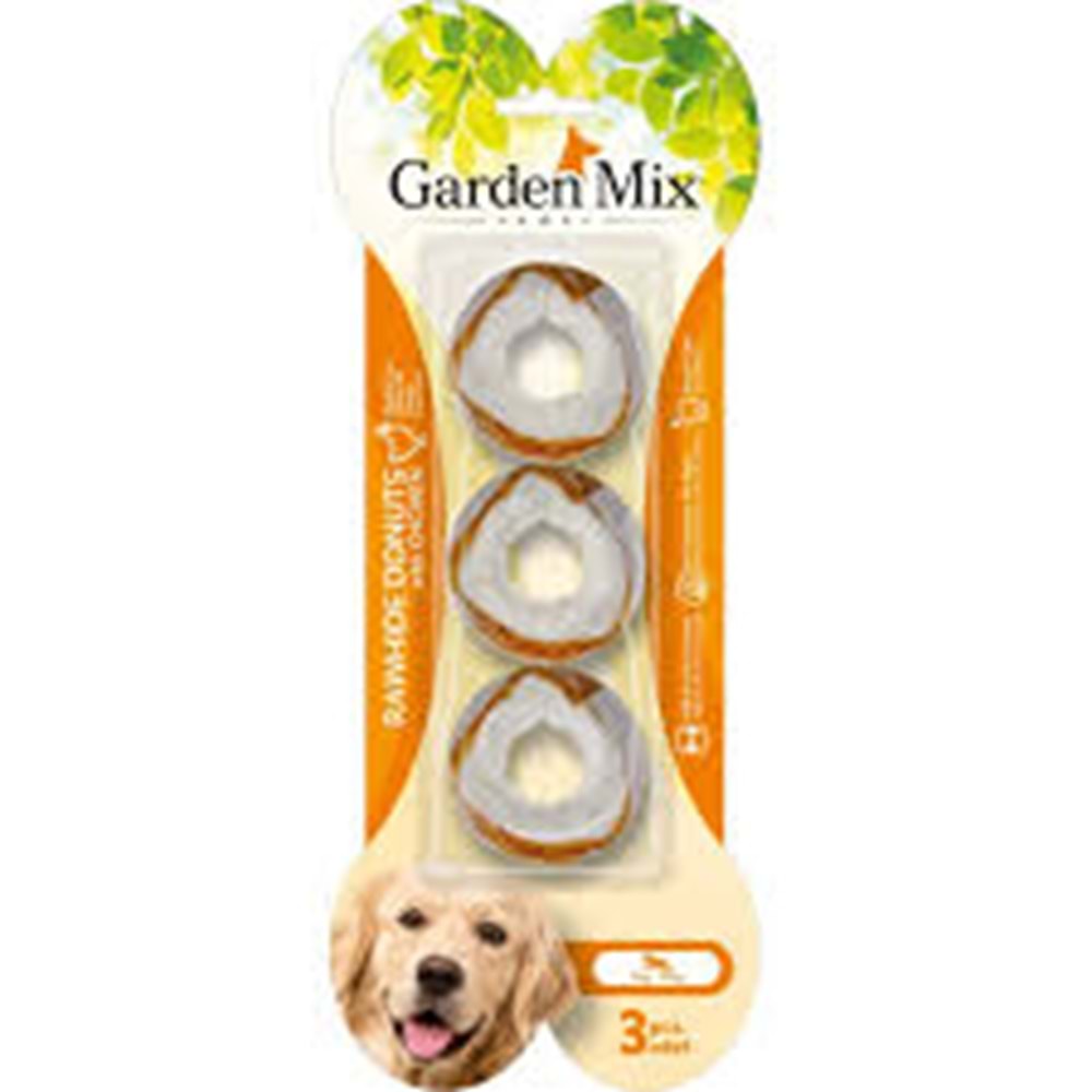 GARDENMİX TAVUKLU DONUT KEMİK 3LÜ 6,3CM