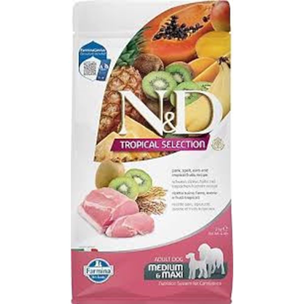 N&D DOG TROPICAL SELECTION Pork Adult Med/Max 2kg