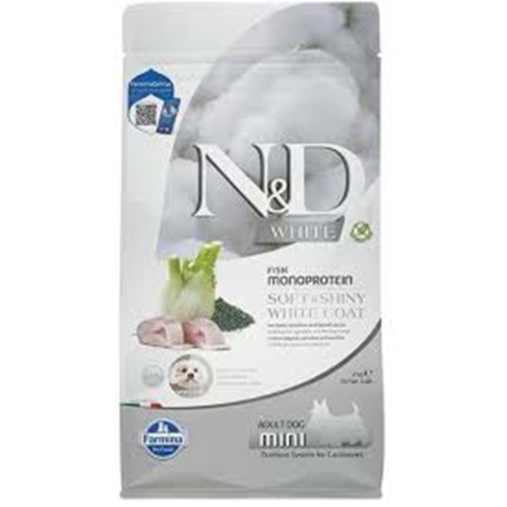 ND TREAT WHITE DOG Sea Bass Rıce Spru Adult Med/Max
