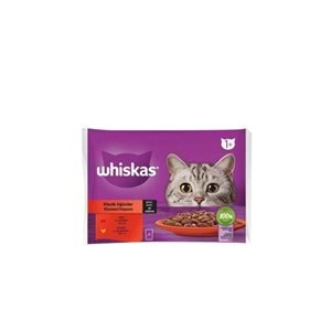 Whiskas Sığır Etli tavuklu 4'lü Punch 85 gr