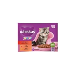Whiskas Yavru Sığır Etli tavuklu 4'lü Puch